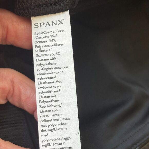 Spanx Faux Patent Leather Leggings Womens XL Black High Waisted Sexy Cosplay NWT - Picture 6 of 12